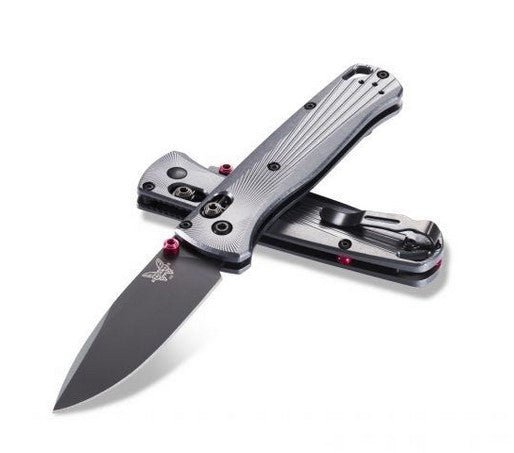 Benchmade Bugout Drop Point: Aluminum Scales/ Red - Wandering Star Adventure Emporium