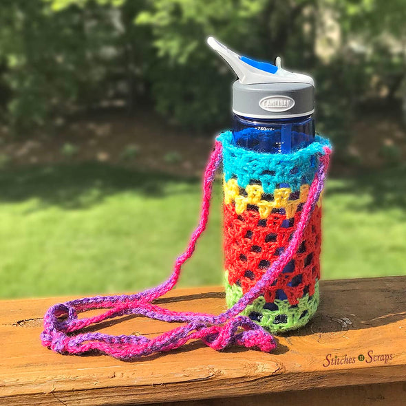 Crocheted Water Bottle Holder - Wandering Star Adventure Emporium