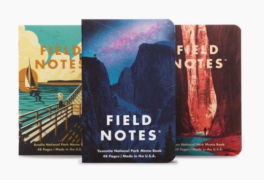 Field Notes National Parks - Wandering Star Adventure Emporium